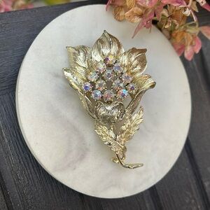 Vintage Gold Bouquet Broach